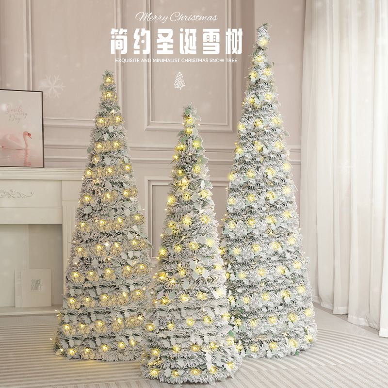 Árbol de Navidad decoración del hogar árbol de Navidad plegable árbol de nieve Paquete Grande decoración de Navidad