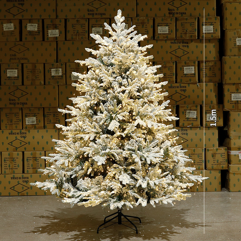 Shengyuan nuevo árbol de Navidad de nieve de gran tamaño con luces decoraciones navideñas decoraciones decorativas del centro comercial del hotel