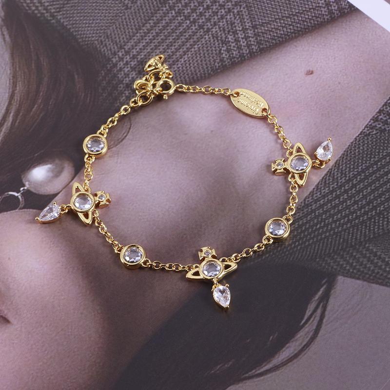 Empress Vivienne Vivian Mermaid's Tears Saturn Crystal Bracelet Women's Exquisite and Easiest for Match Bracelet Wholesale
