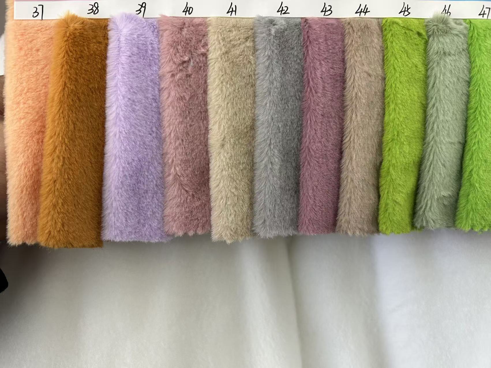 5 piel de conejo de jade terciopelo super suave fina suave tela de visón de conejo Selle terciopelo de imitación de piel de conejo material de zapato material de forro de sombrero