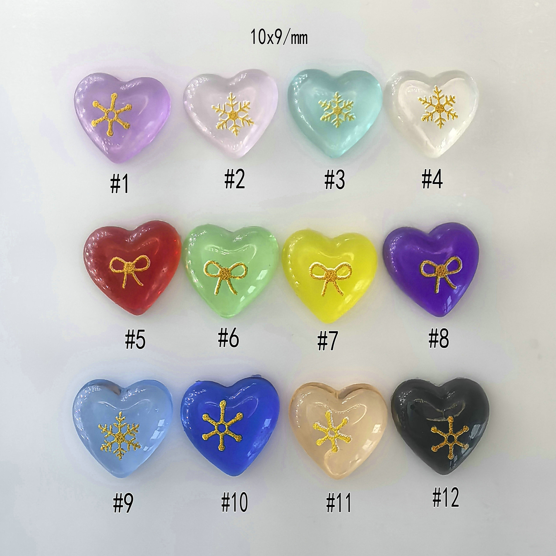 爱心贴片座装饰品树脂diy平底心形美甲饰品美甲钻0001.j