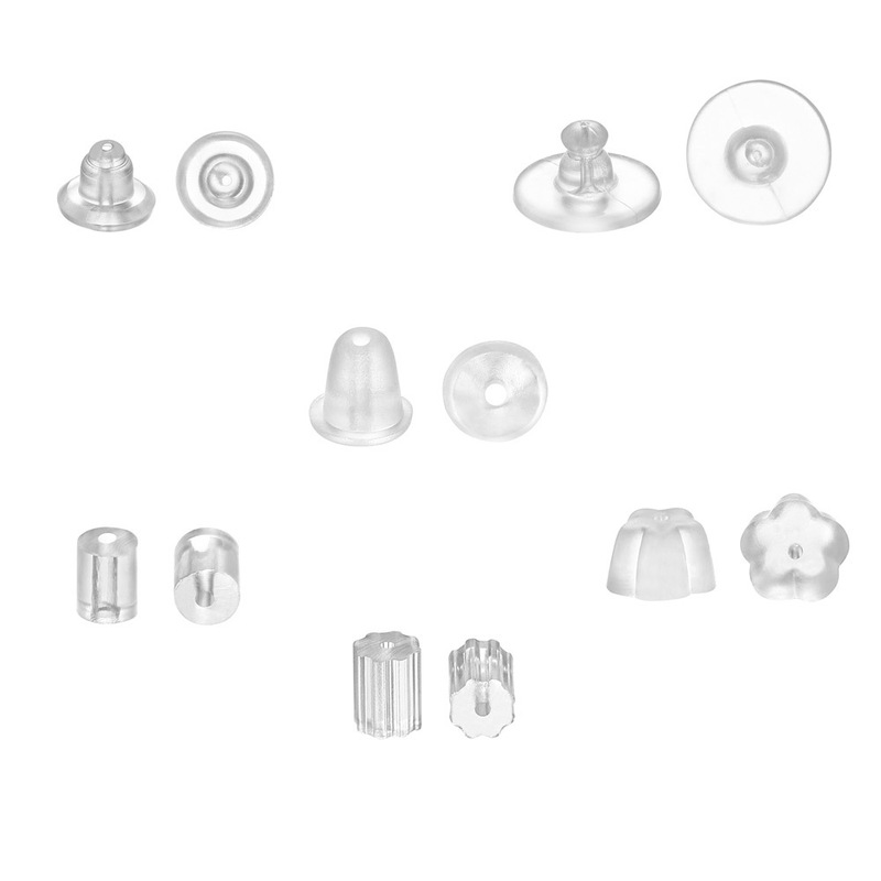 Earring Plug Wholesale Silicone Ear Plug Cylindrical Ear Plug diy Earring Accessories 5mm Bullet Earring Ear Cap