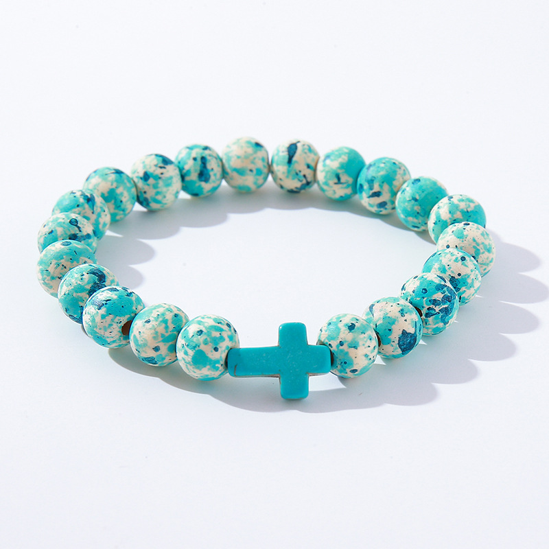 1 Piece Quantity Holiday, Daily Occasion Wood Material Casual Simple Style Tortoise Cross Wood Wholesale Bracelets