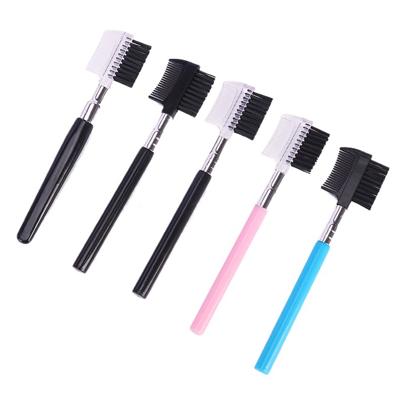 Spot supply disposable eyebrow comb single portable dual-purpose short handle double eyebrow comb eyelash beauty tool