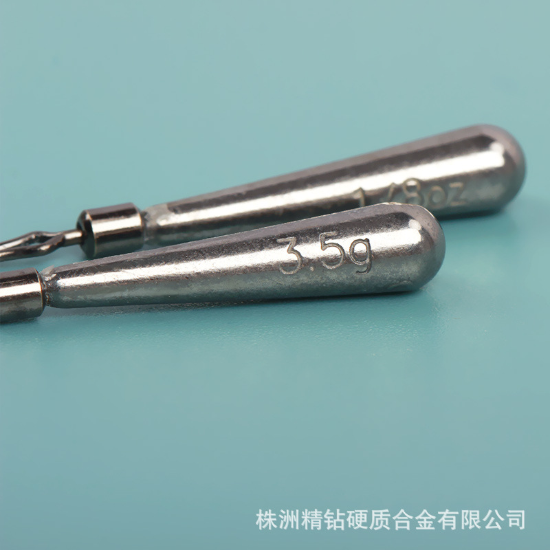 氧化黑新款自由长条水滴坠 钨鱼坠路亚钨钢坠现货