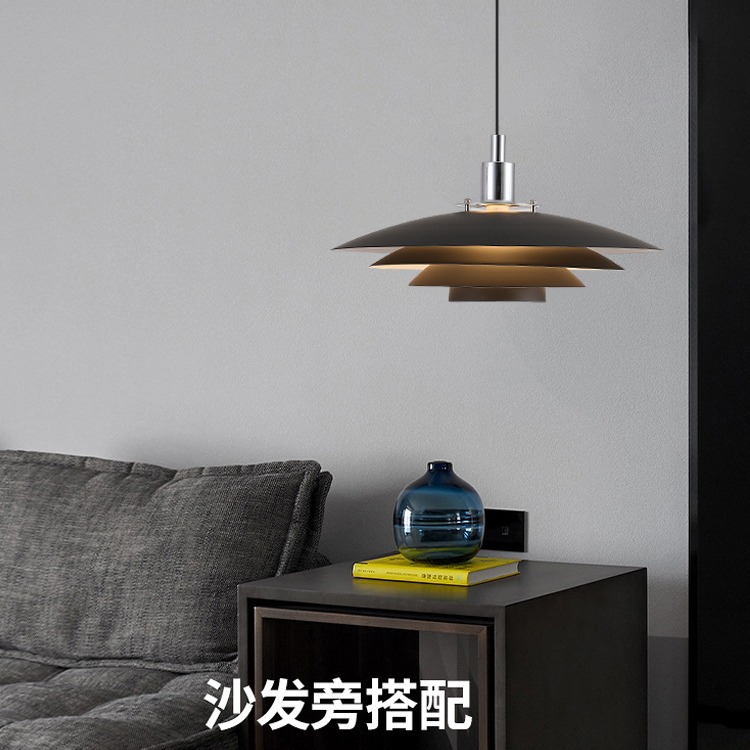 Diseñador danés de viento silencioso lámpara de restaurante PH5 lámpara de estudio nórdico red hot pot hotel platillo volador lámpara de cama