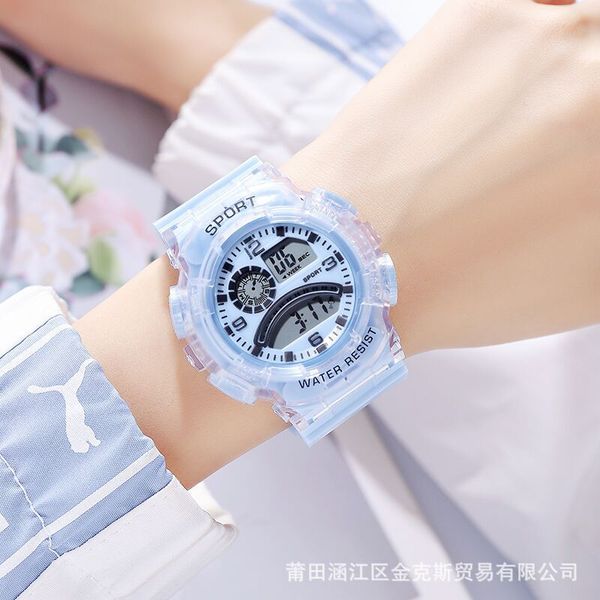 Transparent electronic universal men's watch for men and women