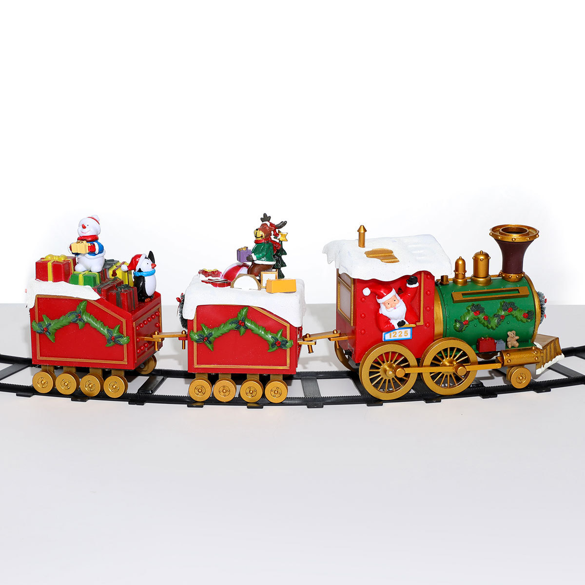 1.35m de diámetro tren de Navidad pista decoración alrededor del árbol de Navidad escena de atmósfera diseño regalos de Navidad