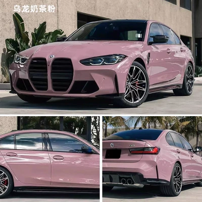 Auto Color Change Film | paint protection film, full car wrap - pet-oolong-milk-tea-powder-double-layer-152m-17m