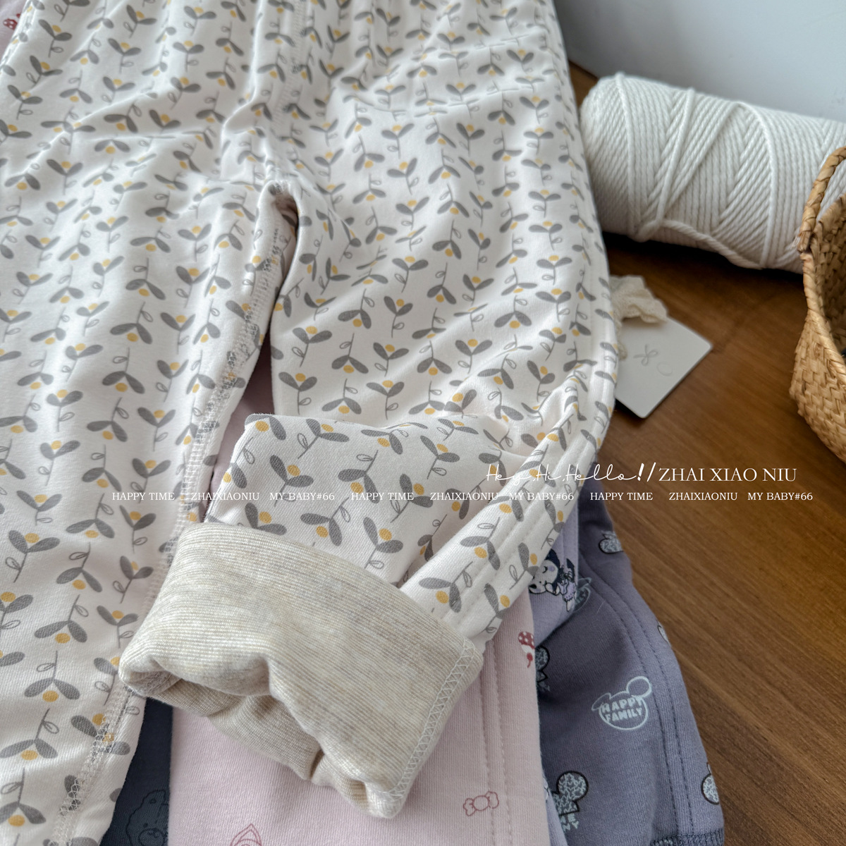 羊毛拉架蚕丝保暖裤 A类儿童裤男童女童内穿校服双层加厚保暖棉裤