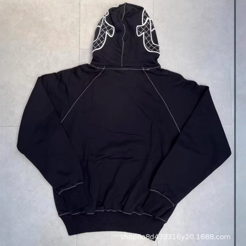 新商品の全刺繍アメリカのレトロな青春の潮流は外にファッションのファスナーを着て帽子の衛衣のスーツまでやせている国の潮を現します。|undefined