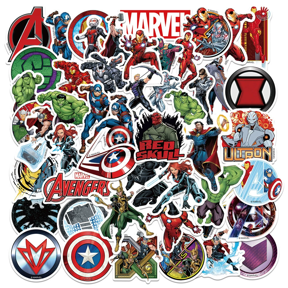 Сборник Avengers, Disney, чемодан, водостойкая наклейка, фирменные наклейки