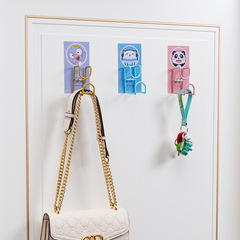 Toilet sink cup hooks cartoon cute no drilling sink holder storage organizer bathroom towel rack wholesale