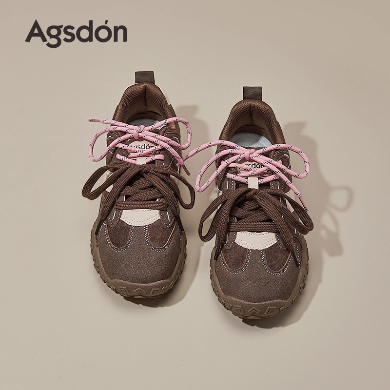 Auge Lion Dengde zapatos de entrenamiento de mujer 2025 nuevo otoño invierno con suela gruesa hombre pequeño retro Gump zapatos deportivos casuales