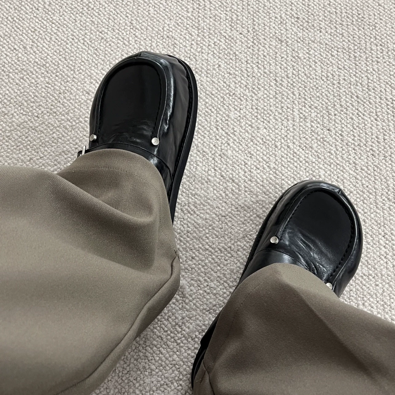 Новый осенне-зимний стиль [1774] обувь на грубой подошве Birkenstock для женщин новая версия ретро носочно-подходящая полулежачие туфли