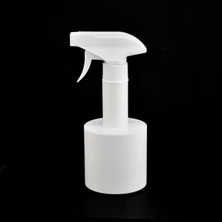 300ml 白色 HDPE 圆柱喷雾瓶 手扣式喷枪喷壶 家用酒精消毒液分装