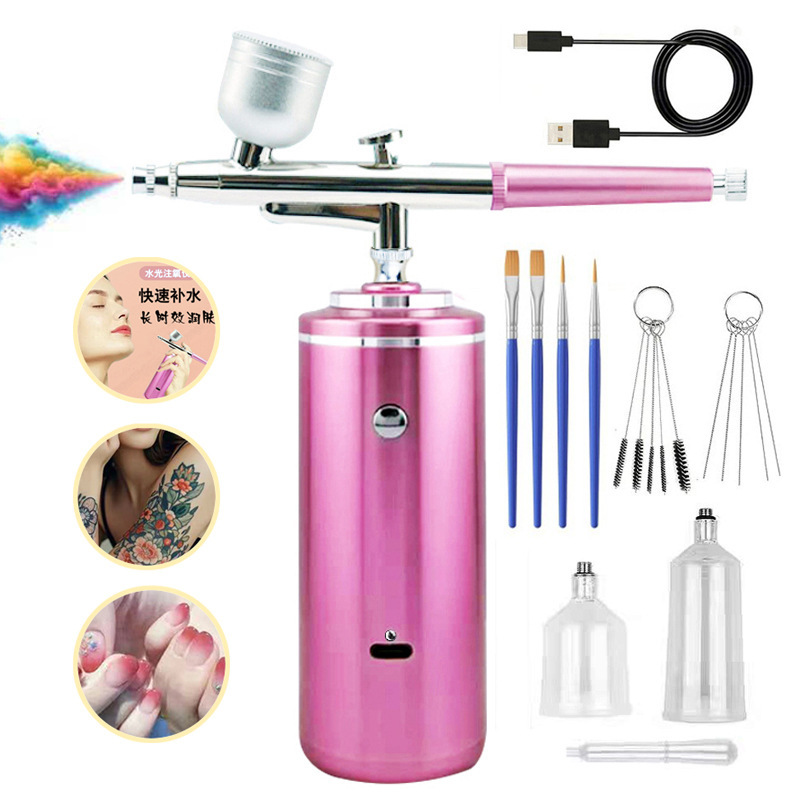 Cross-Border Portable Electric Three-Speed Nail Art Coloring Hydrating Spray Oxygen Injection Pen Set Cross-Border Portable Electric Three-Speed Nail Art Coloring Hydrating Spray Oxygen Injection Pen Set