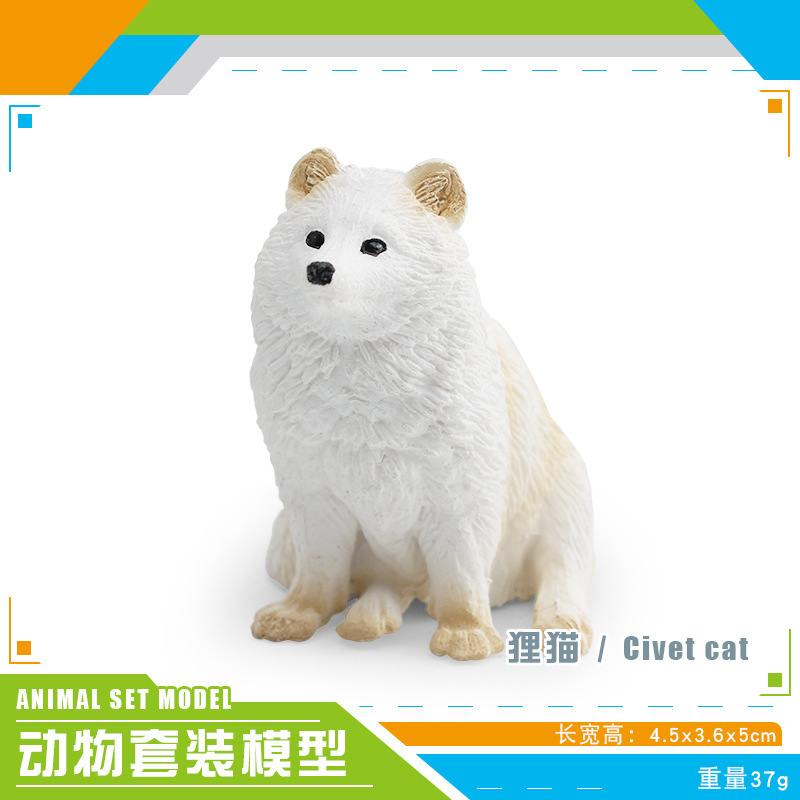 Transfronterizos mini simulación perro de madera panda cerdo conejo blanco serpiente blanca hámster nutria foca animal adornos modelo juguete
