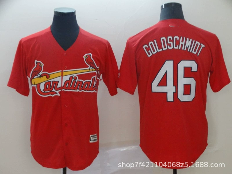 Бейсбольная майка (MLB) Cardinals, реплика с именем игрока, на пуговицах, размеры S–XXXL