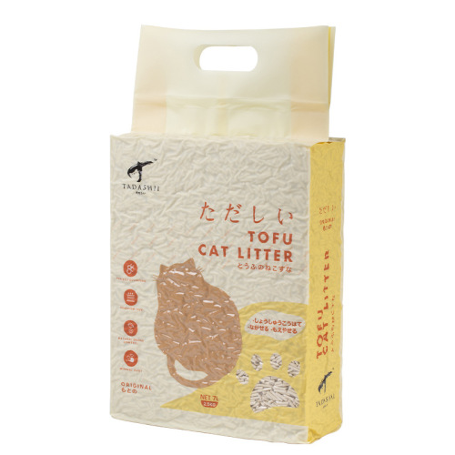 Strictly selected Wei Lin Kai tofu cat litter original green tea deodorizing low dust easy to clump can flush toilet large pack 5 pounds