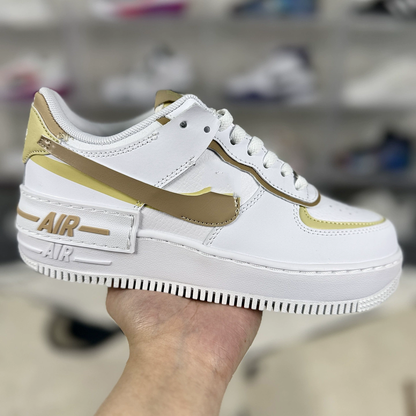 Кроссовки Putian AF1 Macaron женские белые кроссовки Air Force One кроссовки на плоской подошве, commuter обувь легкая и высокая
