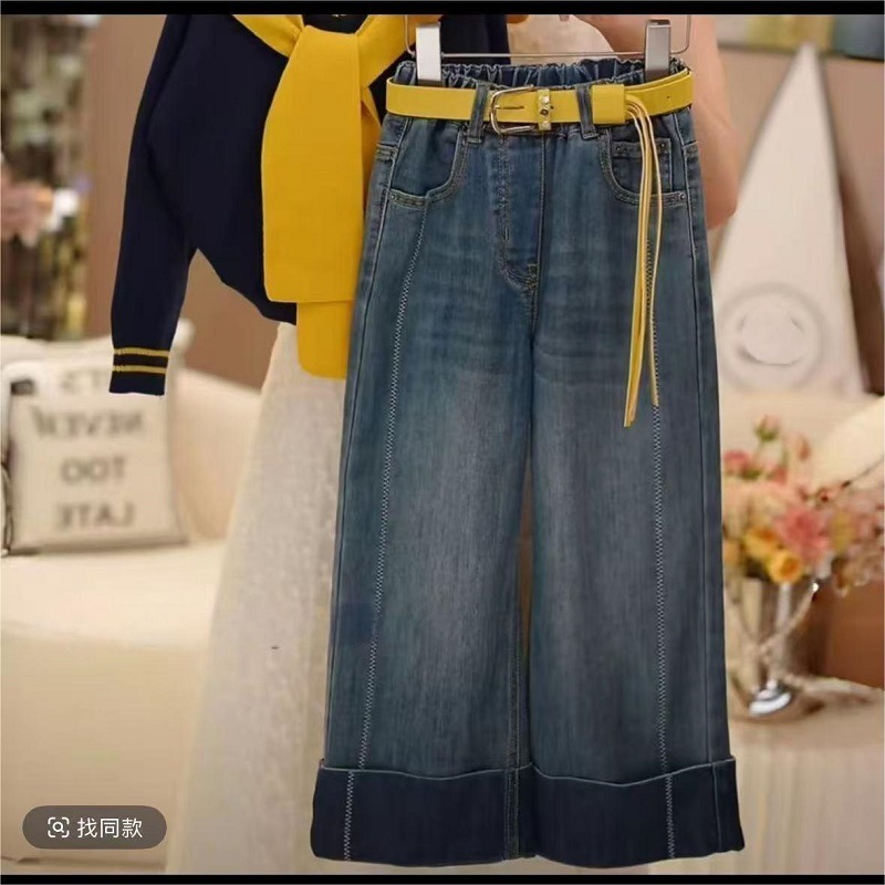 女童春秋款套装2025新款洋气儿童时髦韩版披肩套头毛衣两件套休闲|undefined
