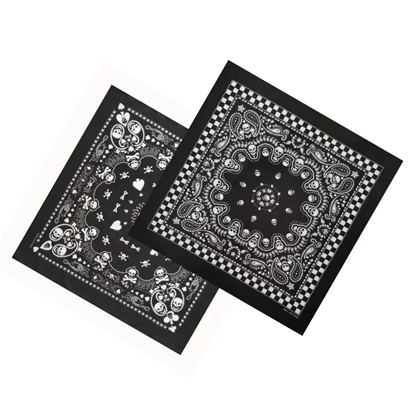 Cotton Poker Ghost Head Square Ghost Head Square Outdoor Cycling Hiking Hip-Hop Decorative Face Scarf