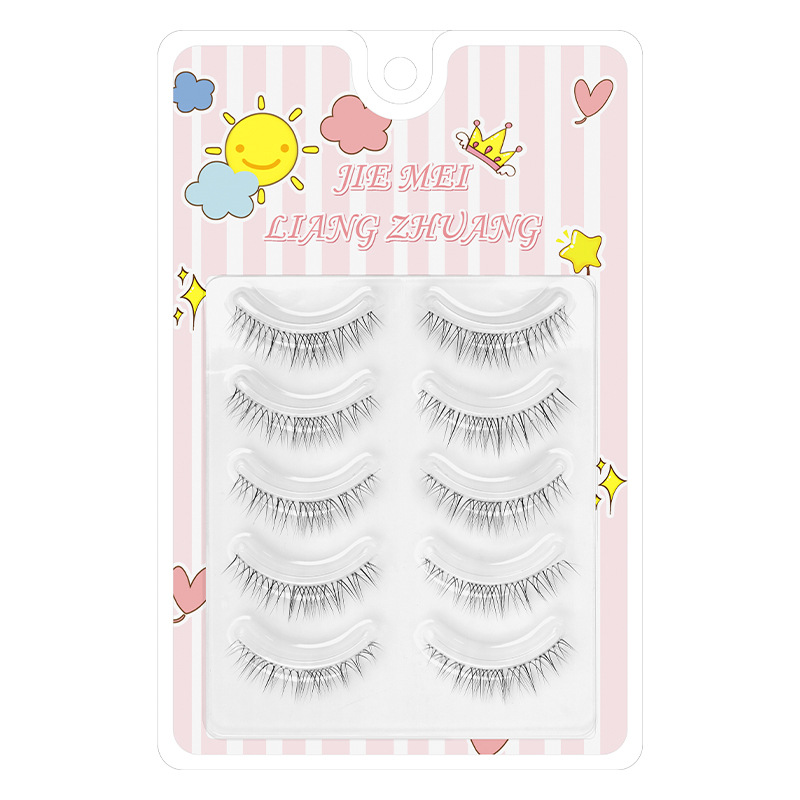 Pestañas de mamá ~ pestañas postizas naturales afilado de aire suave ultra-fino tallo transparente Pequeño Diablo