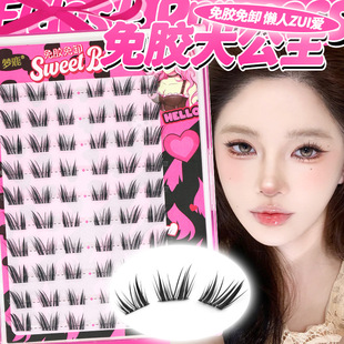 Menglu Glue-free Big Princess Oblique Flying Fox Cat False Eyelash Female Supernatural Thick