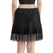 2025跨境亚马逊女式蕾丝迷你裙 Y2k 褶皱低腰分层褶皱飘逸裙