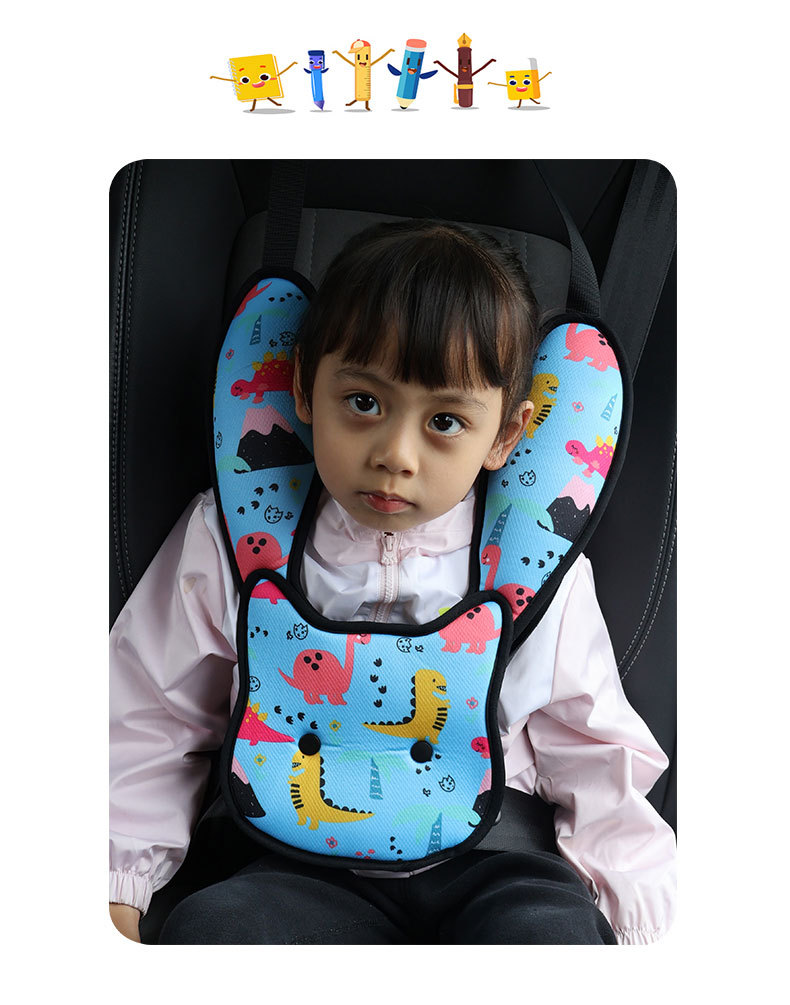 Cross-Border Wholesale Car Seat Belt Adjustment Retainer Children's Supplies Cartoon Protective Cover Cute Car Headrest