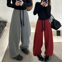 2025年に流行したズボンの春の新型の色合わせの衛ズボンの女性のズボンはゆったりしていて痩せています。