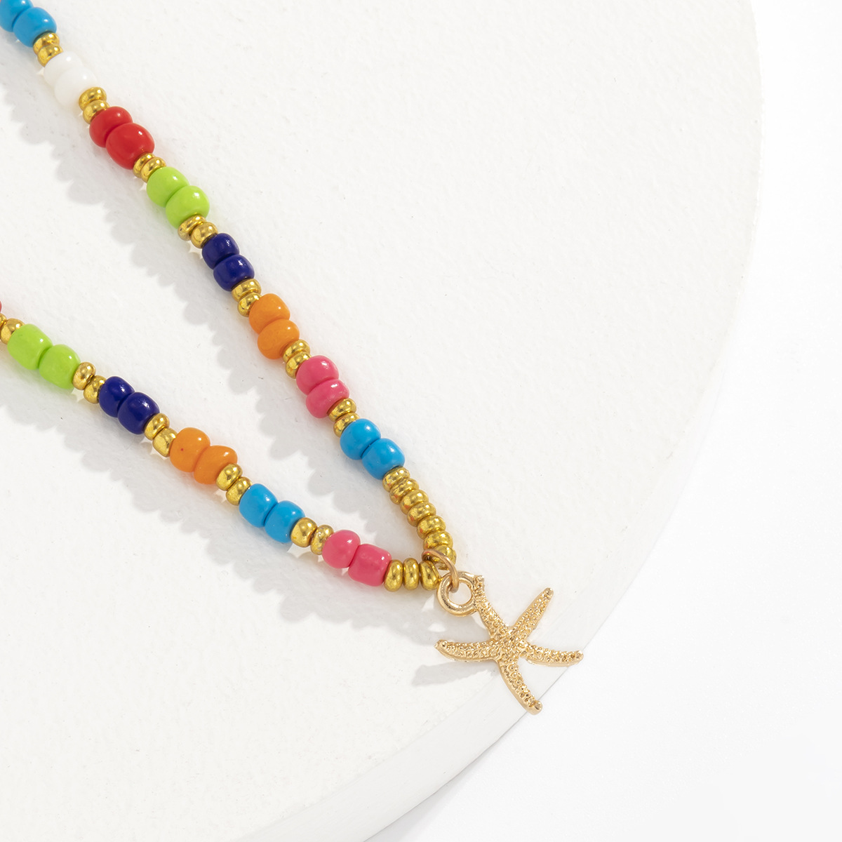 fashion geometric alloy starfish pendant necklacepicture9