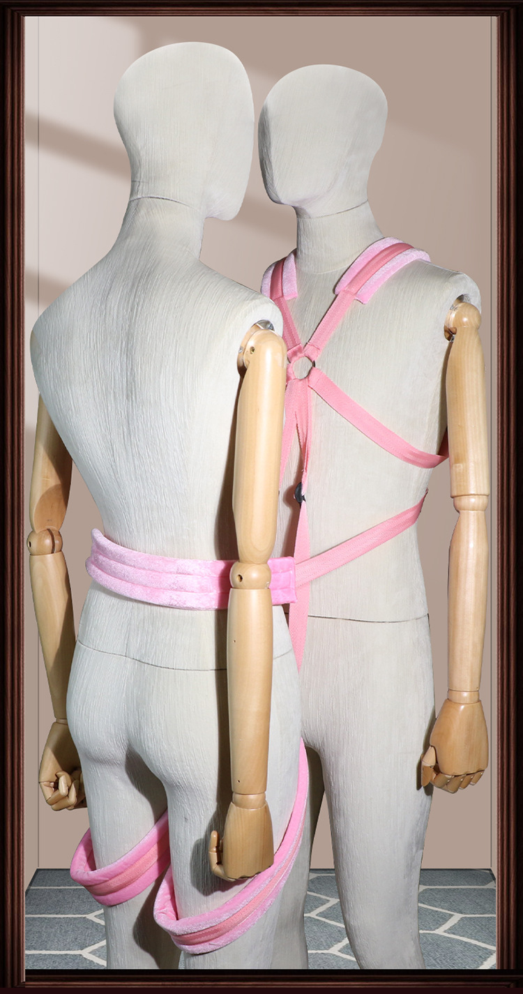 Door Swing Bondage Straps for Adults, Adjustable Restraint Kit with Metal Hardware, Red — detail image 34