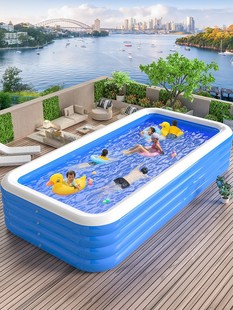 Children's inflatable swimming pool home baby oversized swimming bucket thickened folding adult children's paddling pool