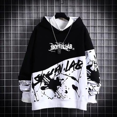日系ヒップホップパーカー男性ファッション長袖上着ins秋冬新作ゆったりコートファッションパーカー