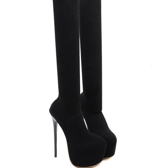 Hate Tiangao Nightclub Stage Boots Women's Autumn and Winter 2025 New Long Tube Over-the-Knee Boots Thin Leg Stretch Boots Thin Heel 16CM