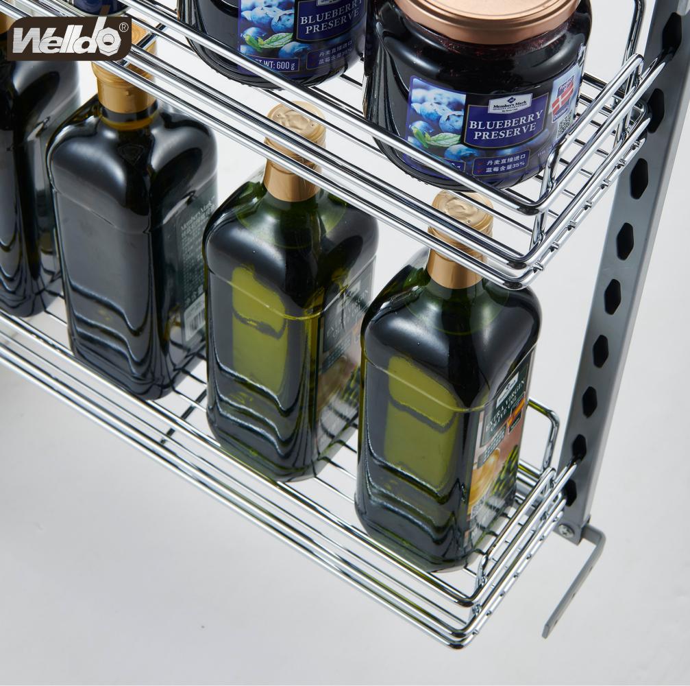 Welldo纬东 厨房地柜双层侧式拉篮橱柜抽屉式双层侧式收纳拉篮