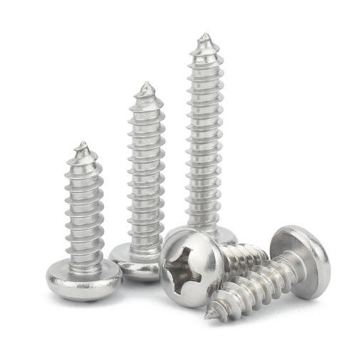 304 stainless steel cross pan head self-tapping screws M1-M6.3 round head wood screws GB845