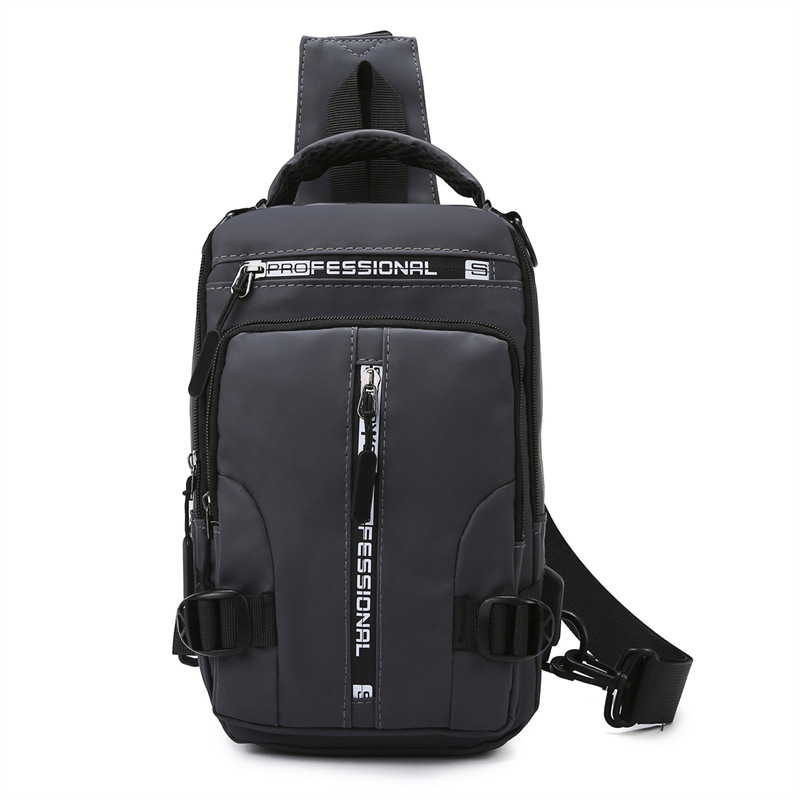 Simple ocio nuevo tipo de bolso de pecho multifuncional de hombre, moda versátil, mochila de hombro, mochila de tela espacial impermeable