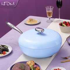 Pebble non-stick pot, die-cast aluminum wok, wok, induction cooker, gas stove, universal high-looking creative pot