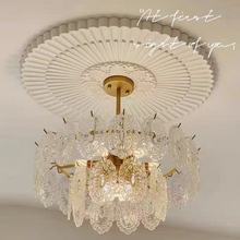 石膏灯盘法式拼花灯池天花板石膏线条装饰仿石膏吊灯底座拼花圆盘