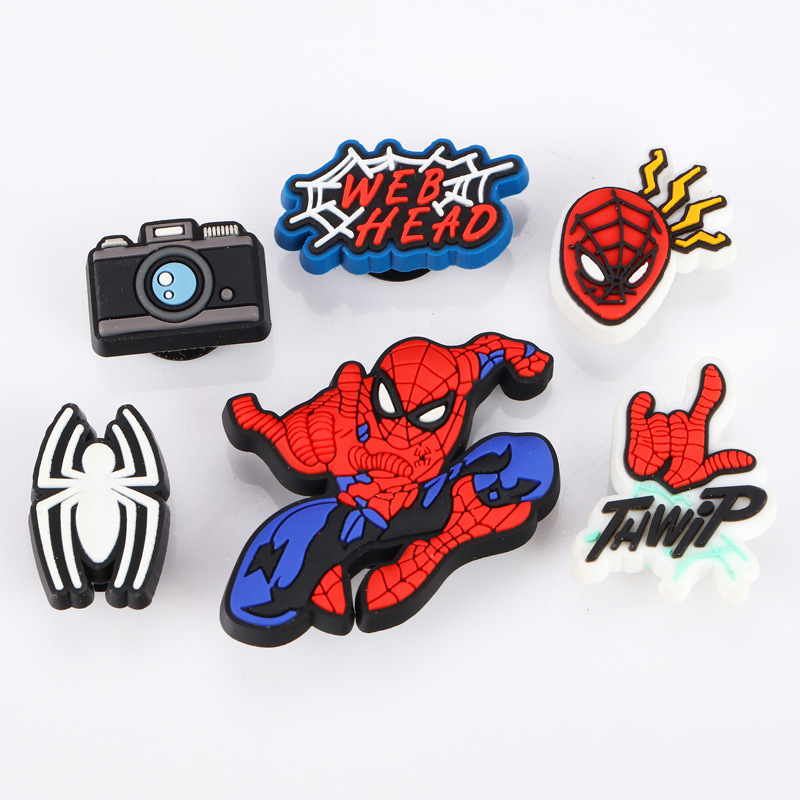 Q Version Peter Spider-Man Shoe Accessories Buckle Cross-border DIY Hole Shoe Flower Shoe Buckle Marvel Movie Animated Characters Q Version Peter Spider-Man Shoe Accessories Buckle Cross-border DIY Hole Shoe Flower Shoe Buckle Marvel Movie Animated Characters