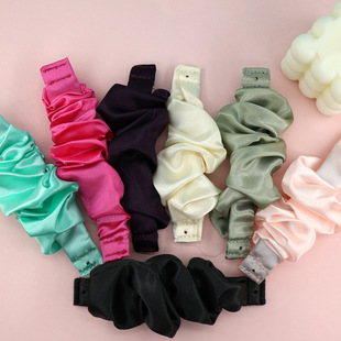 Stretch Pleated Phone Wristband Satin Hand-in Handle Strap Multi-size Pleated Phone Case Wristband