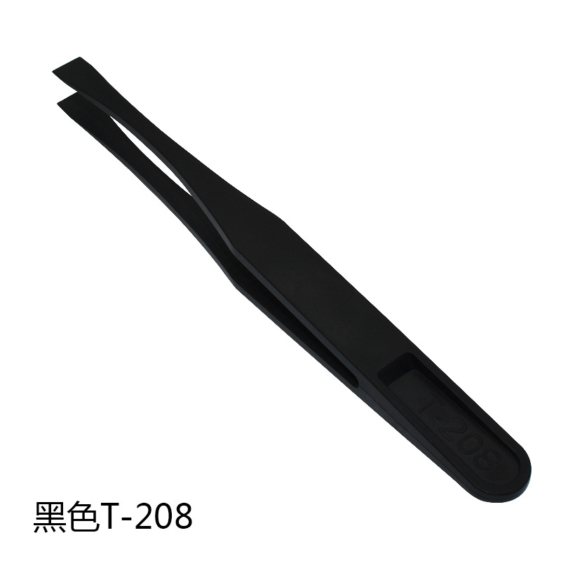 Venta al por mayor fibra de carbono antiestático pinzas de plástico blanco puntiagudo Cabeza ancha cabeza plana libre de polvo pinzas de purificación clip de plástico image 32