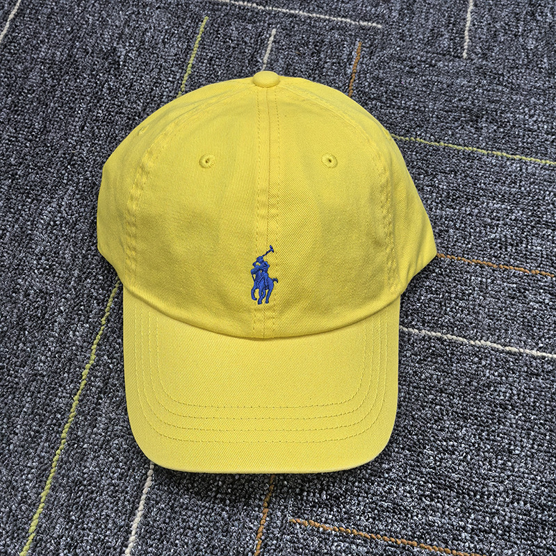 スキャン可能なRLラフハット男性と女性のひさしキャップポニーマーク刺繍グレーソフトトップポロポール野球帽