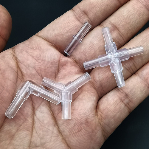 Aquarium fish tank oxygen pump crystal right-angle elbow three-way four-way vent pipe connection turn joint aquarium accessories