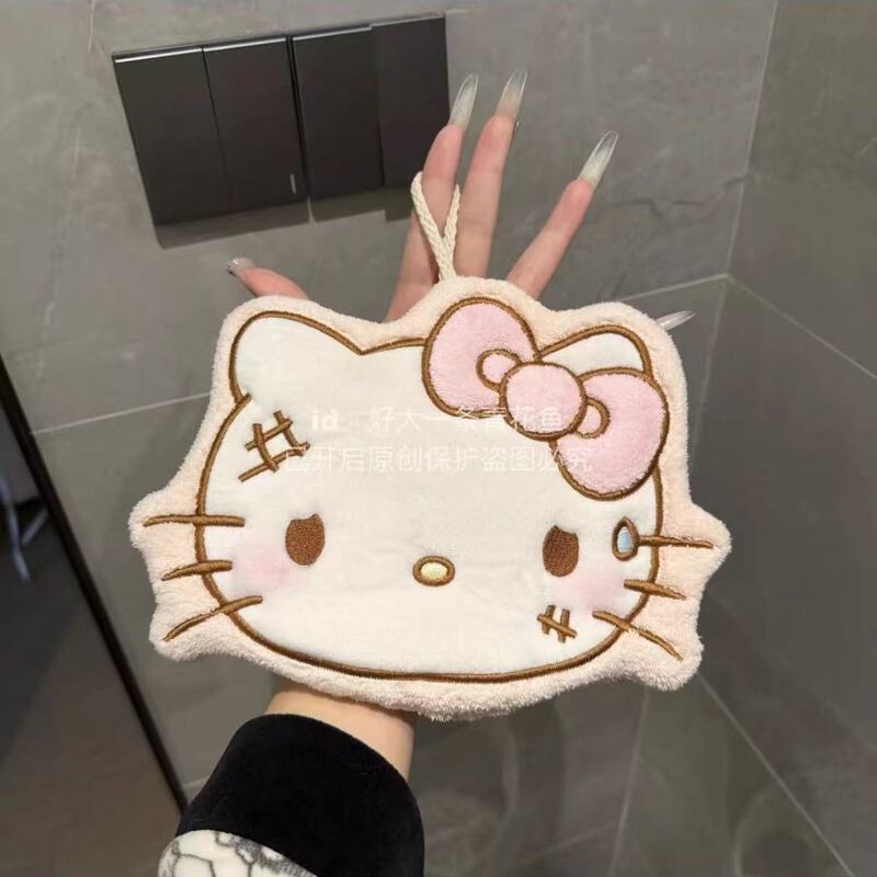 Cat Cartoon Plush Hand Towel, Cute Embroidered Large-Capacity Creative Handkerchief, Sweet Girly Style New Model