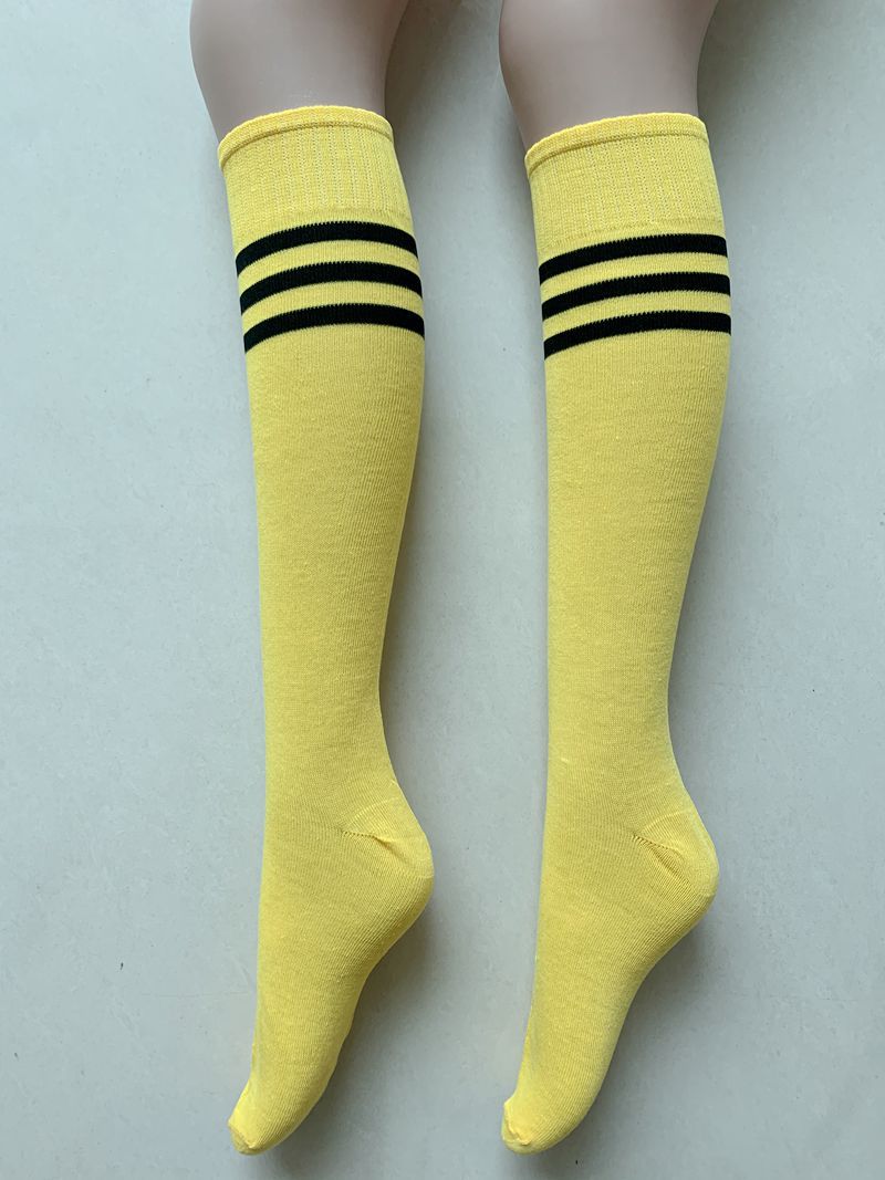 Calcetines de fútbol para adultos para niños delgados calcetines de media pantorrilla rendimiento de baile porristas calcetines deportivos para estudiantes