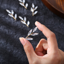 韩版水钻树枝树杈合金配件diy发卡头饰材料服装饰品配件材料批发